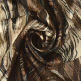 Poly Satijn Lurex Soraya Bruin