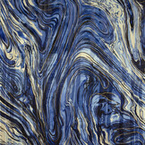 Poly Satin Lurex Soraya Blue