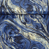 Poly Satijn Lurex Soraya Blauw