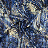 Poly Satin Lurex Soraya Blau