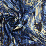 Poly Satin Lurex Soraya Blue