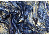 Poly Satin Lurex Soraya Blue