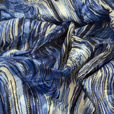 Poly Satijn Lurex Soraya Blauw