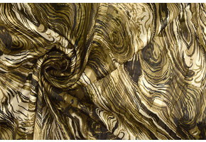 Poly Satijn Lurex Soraya Army Groen