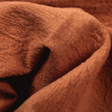 100% Gewassen Katoen Donker Brique