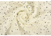 Chiffon Rüschen und Punkte Creme