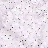 Chiffon Ruches en Stippen Wit