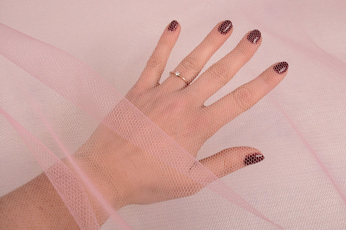 Tüll Alt Mauve Rosa