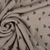 Sweatstoff Alpenfleece Kleines Dreieck Taupe