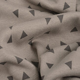 Sweatstoff Alpenfleece Kleines Dreieck Taupe