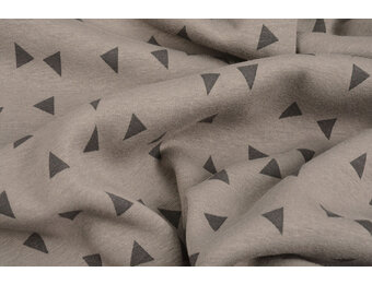Sweatstoff Alpenfleece Kleines Dreieck Taupe