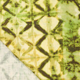 Viskose Leinen Digital Shibori Tie Dye Grün