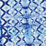 Viskose Leinen Digital Shibori Tie Dye Blau