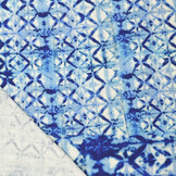 Viscose Linnen Digitaal Shibori Tie Dye Blauw