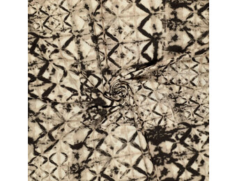 Viskose Leinen Digital Shibori Tie Dye Grau