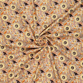 Viskose Leinen Digital Fine Flowers Mauve