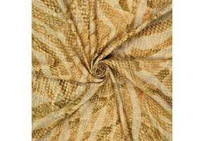 Viscose Linnen Digitaal Snakeskin Goud Bruin