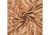 Viscose Linen Digital Snakeskin Terracotta
