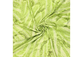 Viscose Linnen Digitaal Snakeskin Groen