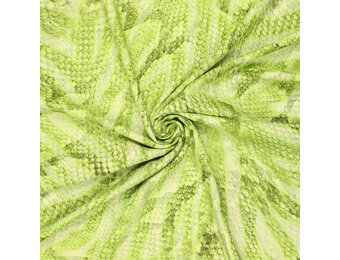 Viscose Linen Digital Snakeskin Green