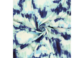 Viscose Linnen Digitaal Brush Te Dye Blauw