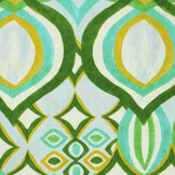 Viskose Leinen Digital  Drops Motives Grün