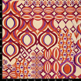 Viscose Linen Digital Drops Motives Red