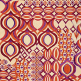 Viscose Linen Digital Drops Motives Red