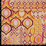 Viscose Linen Digital Drops Motives Pink