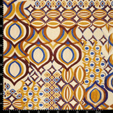 Viscose Linen Digital Drops Motives Brown