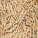 Digitaal Stretch Katoen Glossy Snakeskin Bruin