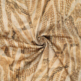 Digital Baumwoll Stretch Glossy Snakeskin Braun