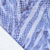 Digital Stretch Cotton Glossy Snakeskin Blue