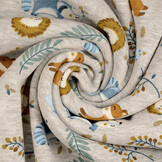 Sweatstoff Alpenfleece Fox and Friends Grau