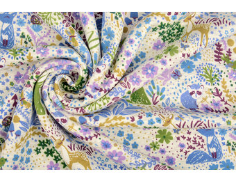 Jogging Alpenfleece Forest Animals Creme Melange