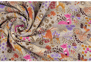 Jogging Alpenfleece Forest Animals Grijs Melange