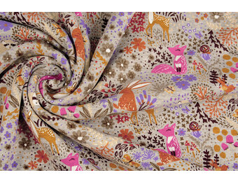 Jogging Alpenfleece Forest Animals Grey Melange