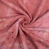 Sweatstoff Alpenfleece Tie Dye Drops Rosa