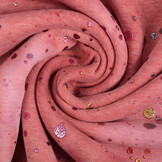 Sweatstoff Alpenfleece Tie Dye Drops Rosa