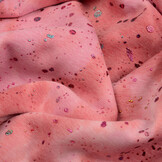 Sweatstoff Alpenfleece Tie Dye Drops Rosa