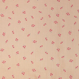 Double Gauze Fabric Flowers Haily Salmon