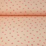 Double Gauze Fabric Flowers Haily Salmon