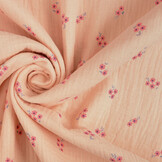 Hydrofiel Stof Mini Bloemen Haily Zalm