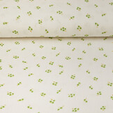 Double Gauze Fabric Flowers Haily Off-White