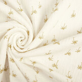 Double Gauze Fabric Mini Palm Off-White