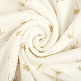 Double Gauze Fabric Mini Palm Off-White