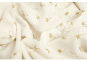 Double Gauze Fabric Mini Palm Off-White
