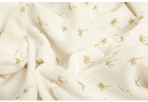 Double Gauze Fabric Mini Palm Off-White