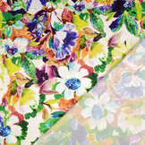 Stretch Satin Printed English Garden