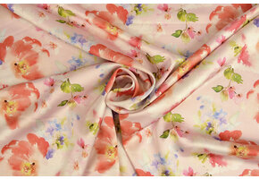 Stretch Satin Bedruckt Blume Galore